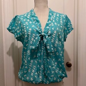 Antilia Femme Tie Bow Blouse Large